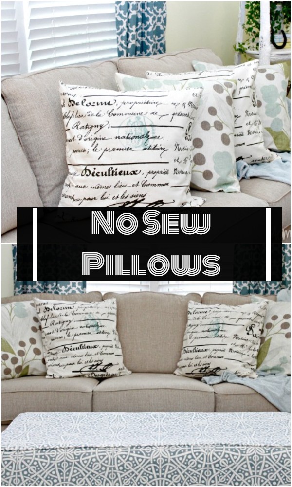 Free DIY No Sew Pillows Project