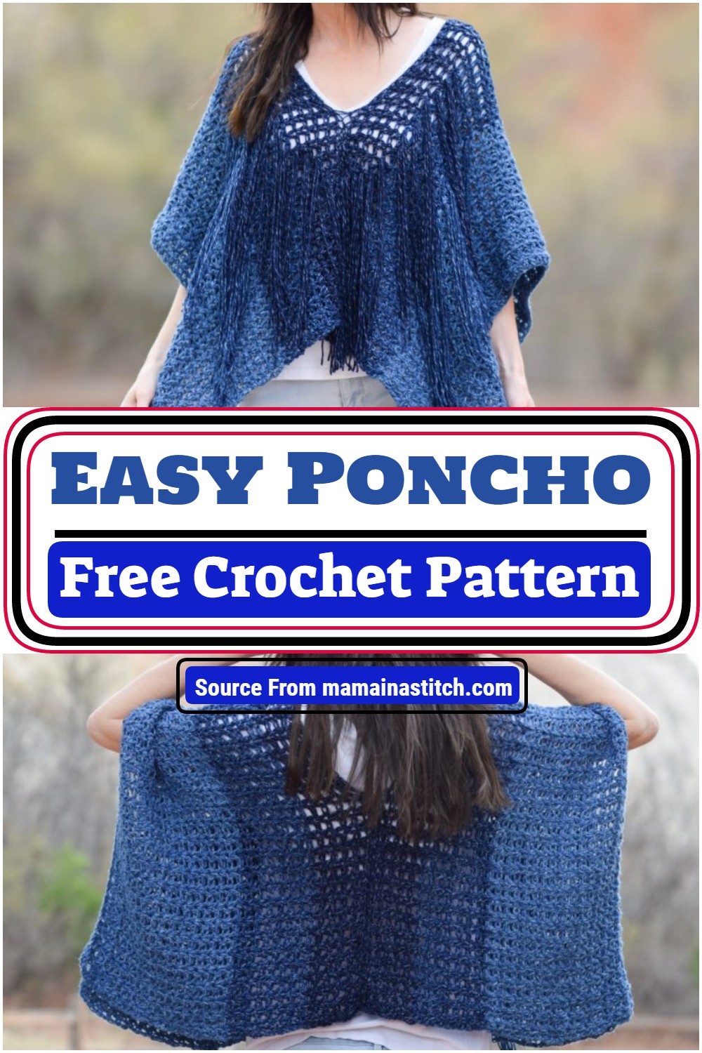 Easy Crochet Poncho Pattern