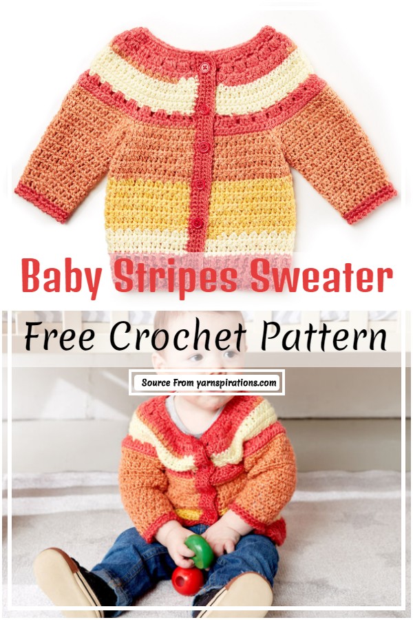 Baby Stripes Free Crochet Sweater Pattern