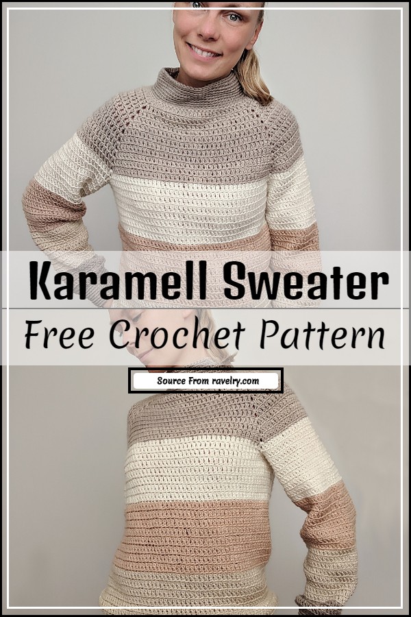 Crochet Karamell Sweater Free Pattern