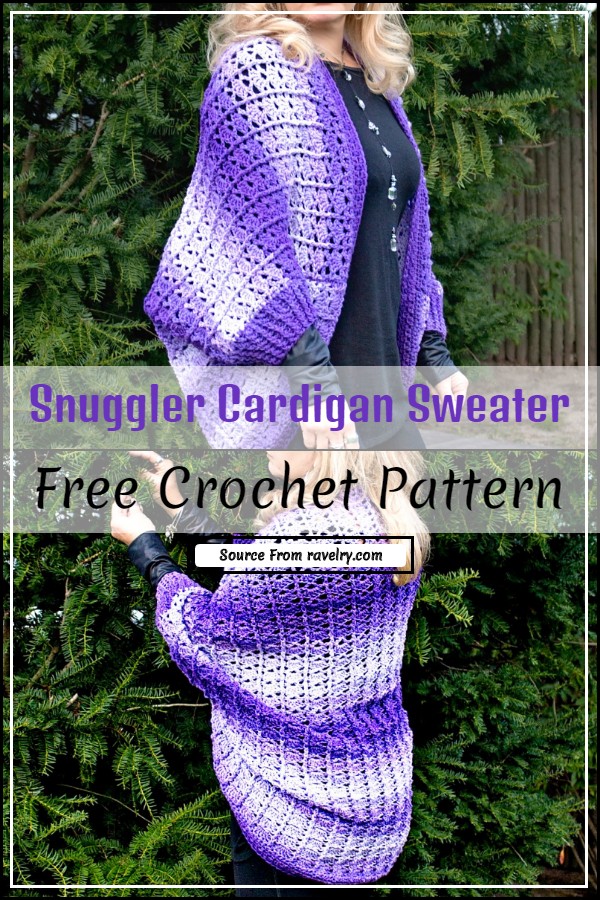 Crochet Snuggler Cardigan Sweater Pattern
