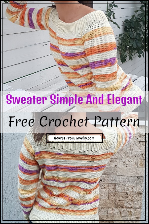Free Crochet Sweater Simple And Elegant