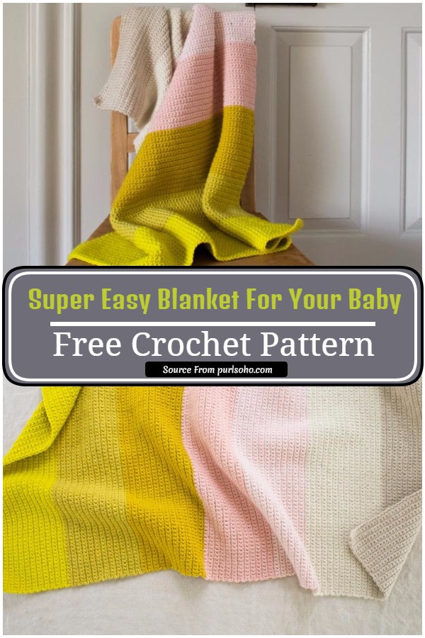 Crochet Super Easy Blanket For Your Baby