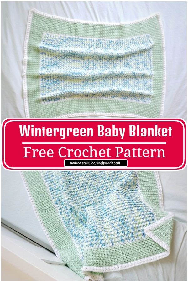 Free Crochet Wintergreen Baby Blanket