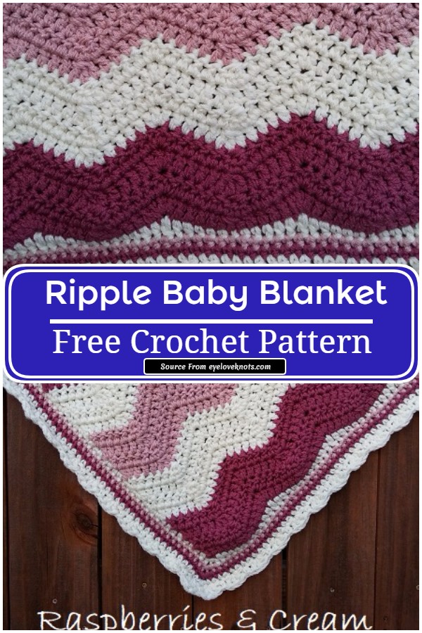 Ripple Baby Blanket Crochet Pattern With Amazing Colors