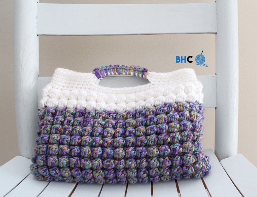 Crochet Bobble Stitch Clutch Bag Pattern