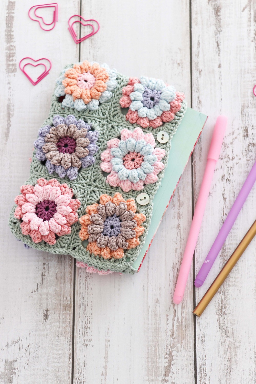 Crochet Flower Clutch Bag Pattern