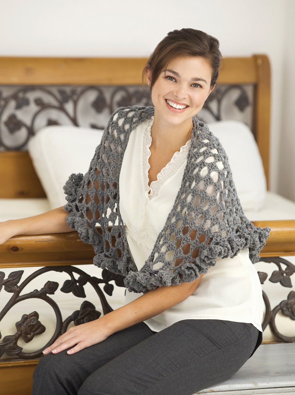 Crochet Ruffle Edge Wrap