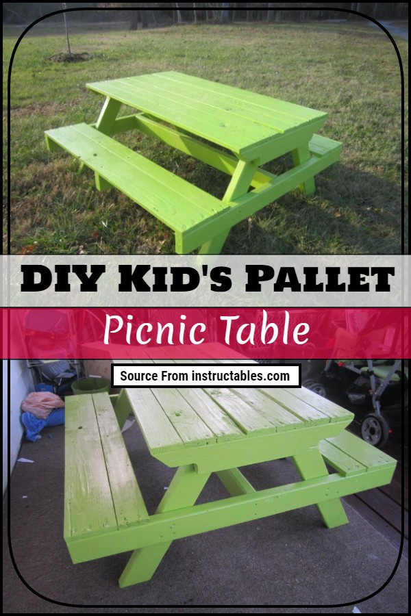 DIY Kid's Pallet Picnic Table