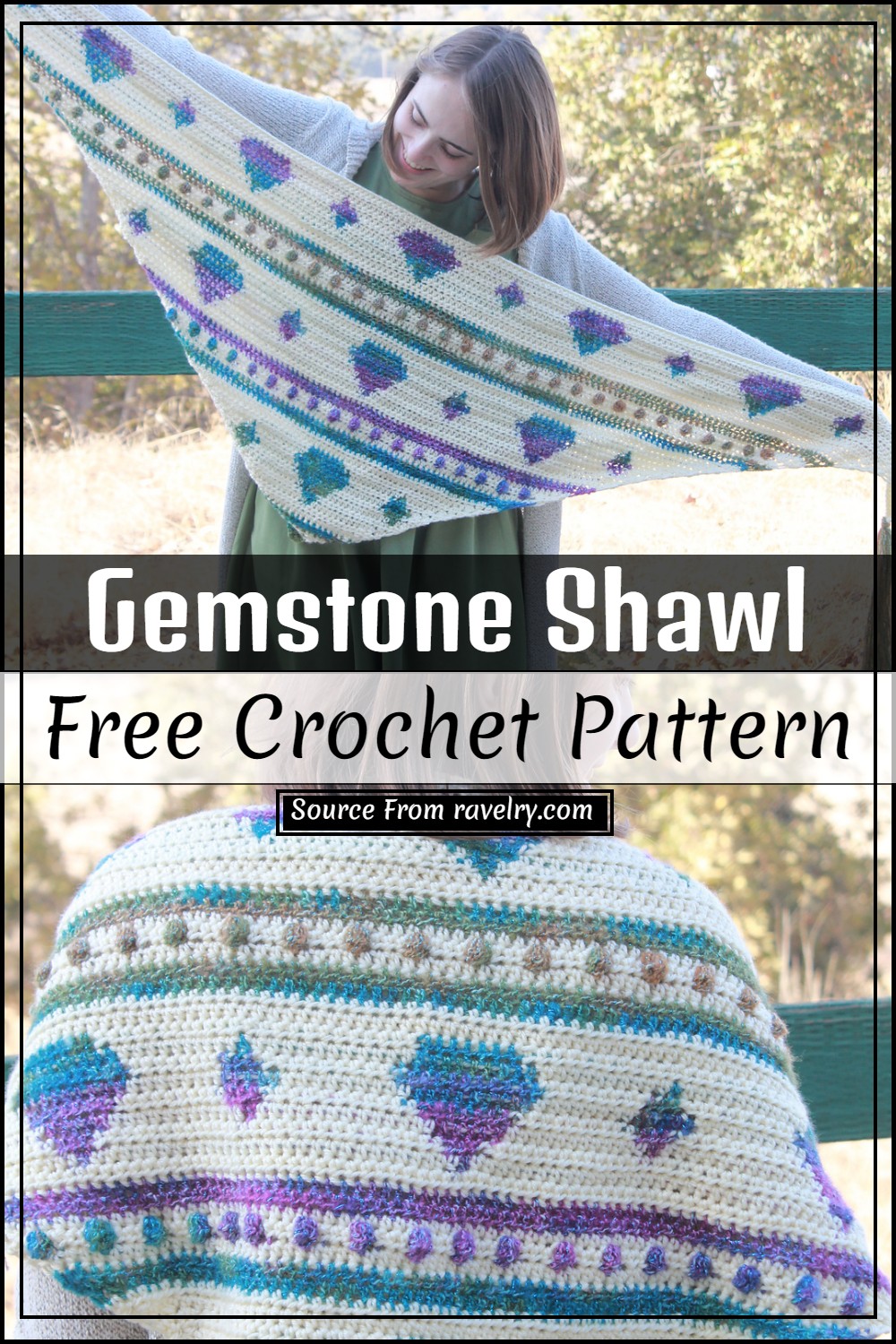 Free Crochet Gemstone Shawl Pattern