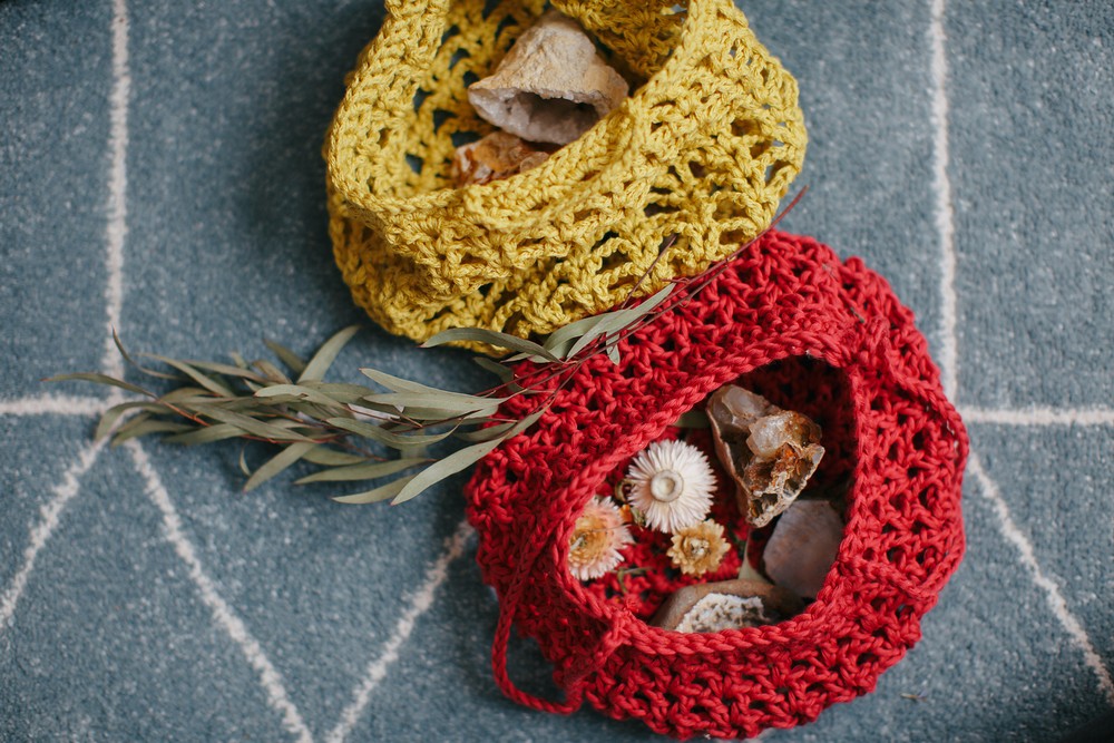 Free Crochet Nature Walk Treasure Bags Pattern