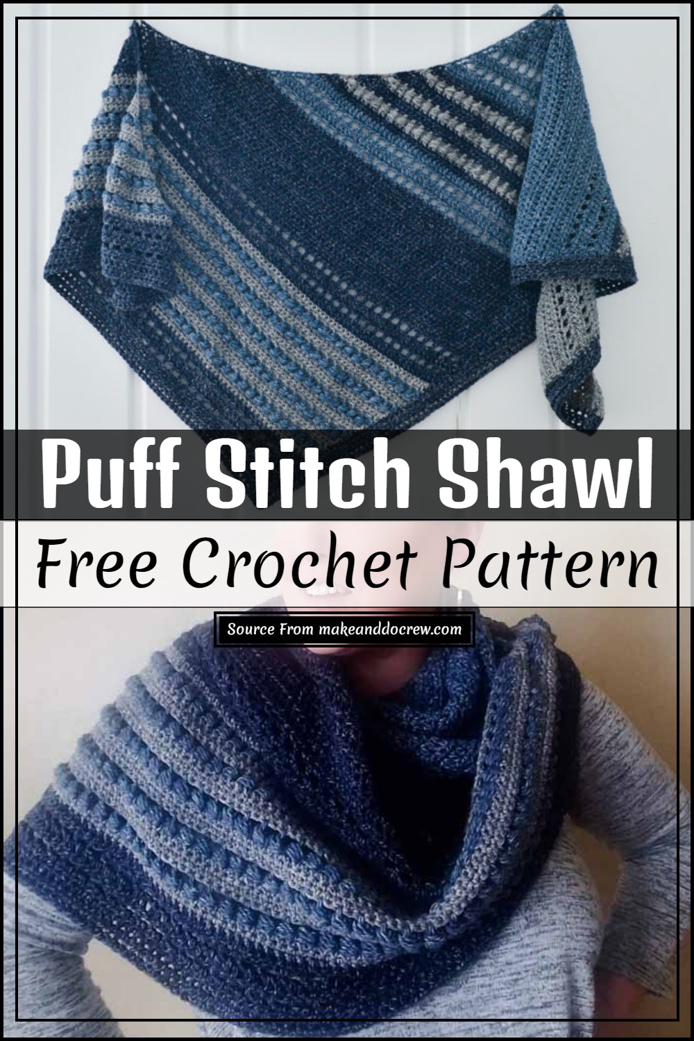 Free Crochet Puff Stitch Shawl Pattern