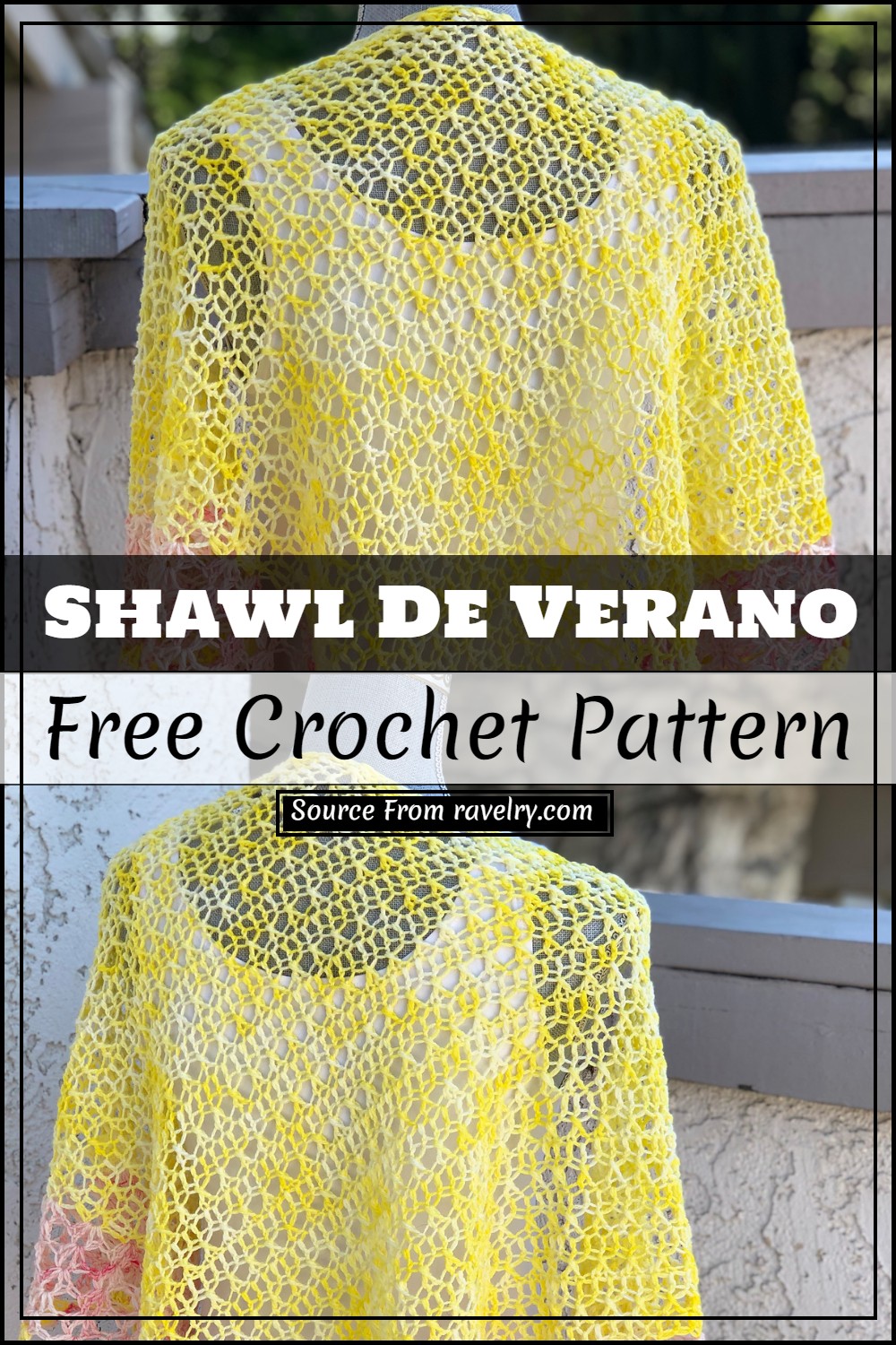 Free Crochet Shawl De Verano Pattern