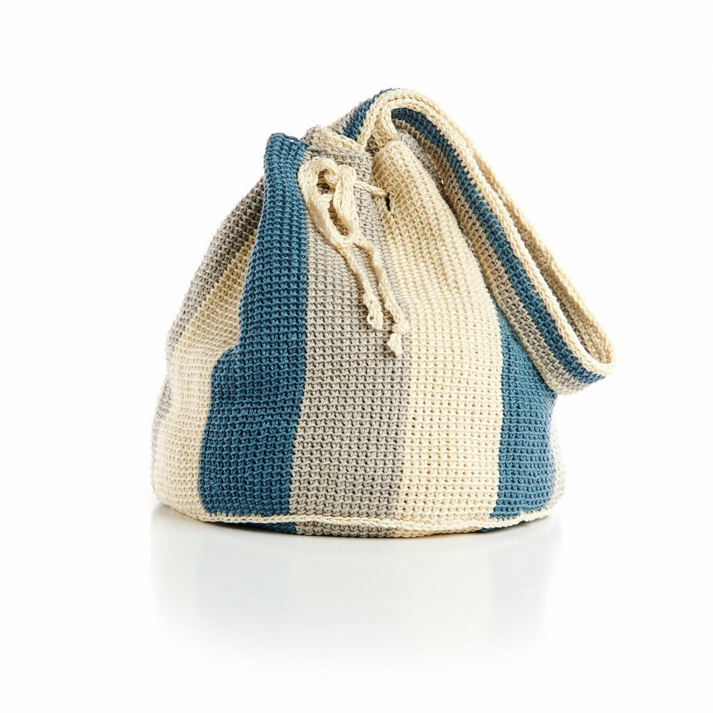 Pinwheel Bottom Tunisian Crochet Bag​