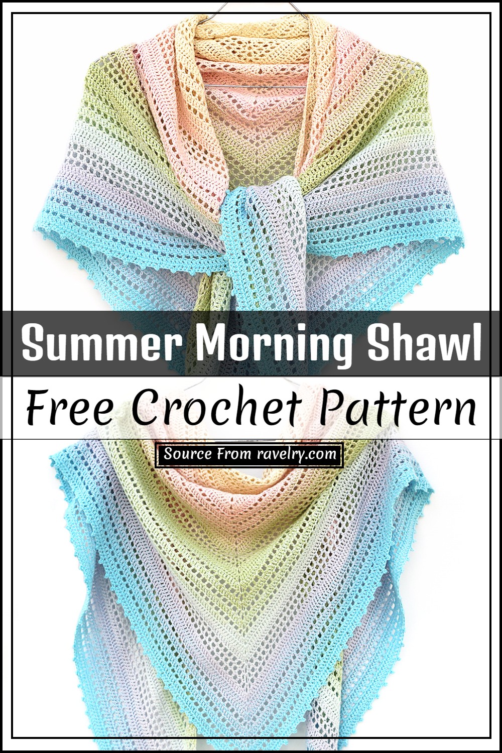 Summer Morning Shawl Free Crochet Pattern