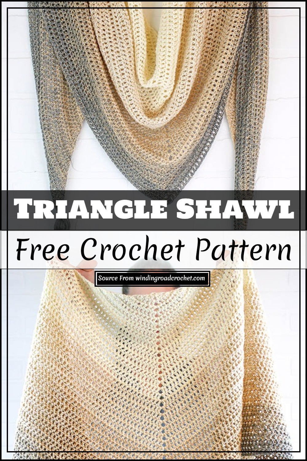 Triangle Shawl Free Crochet Pattern