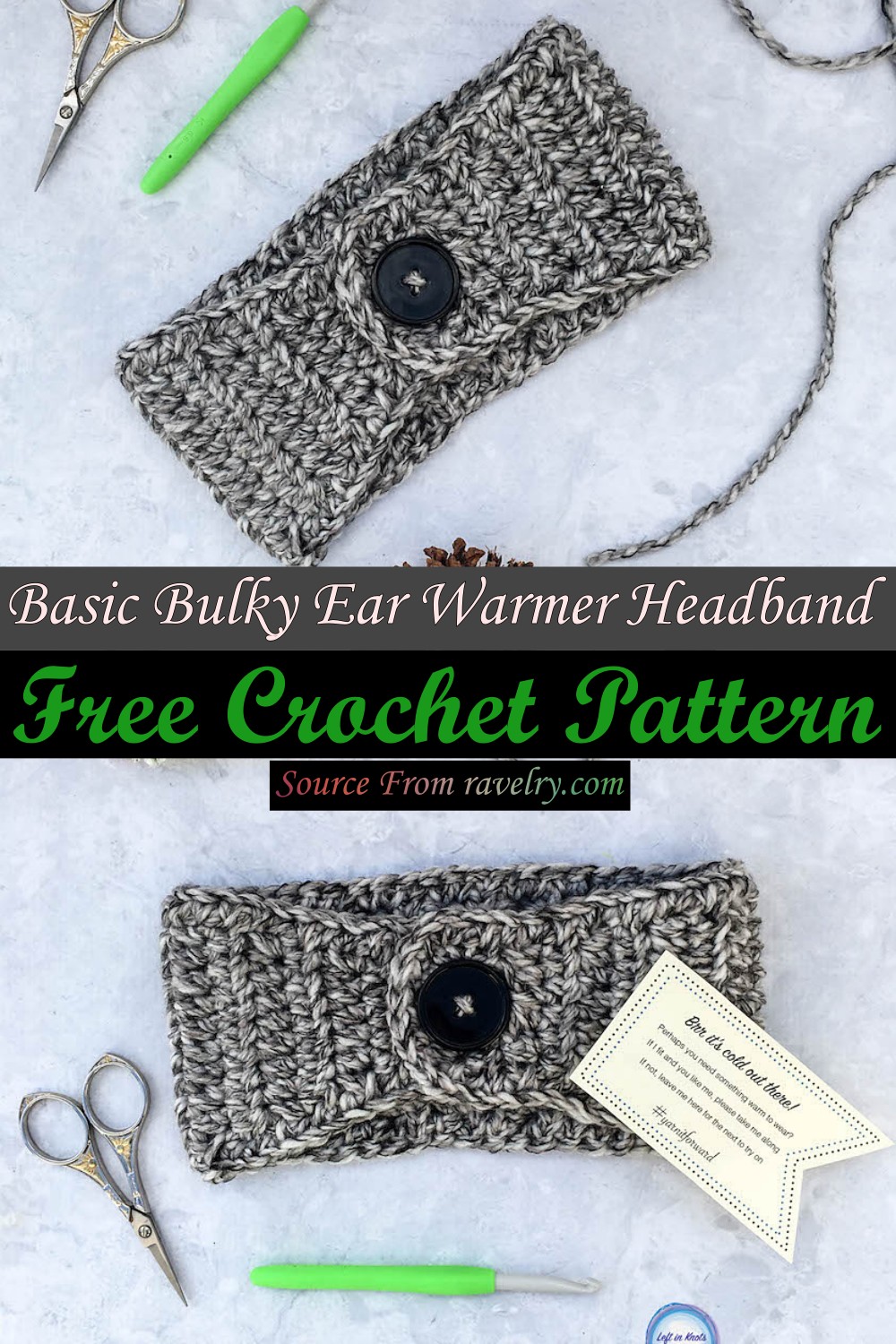Crochet Basic Bulky Ear Warmer Headband Pattern