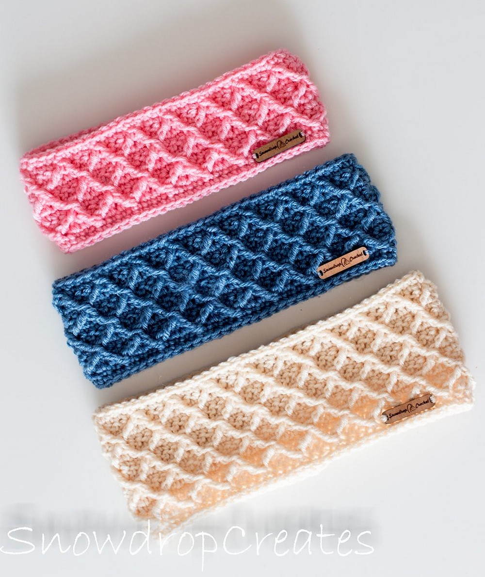 Crochet Diamonds Headband