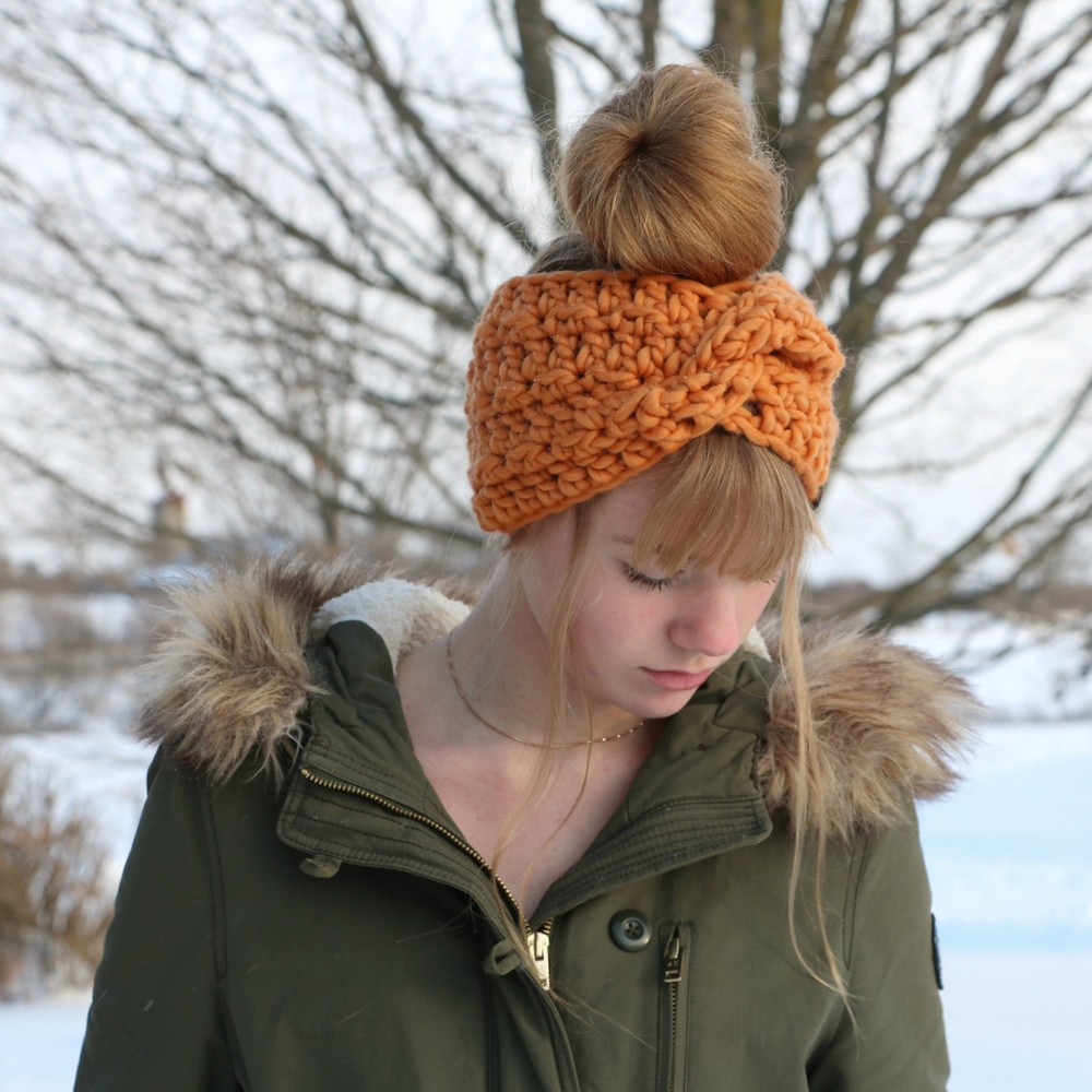 Crochet Glacier Twist Headband