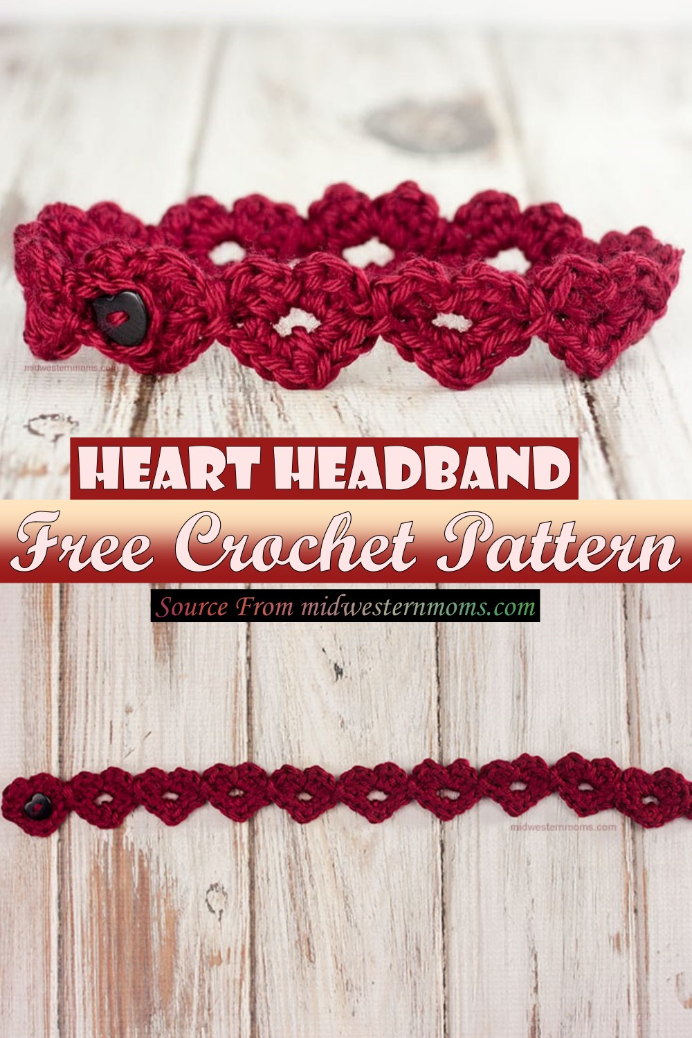 Crochet Heart Headband Pattern