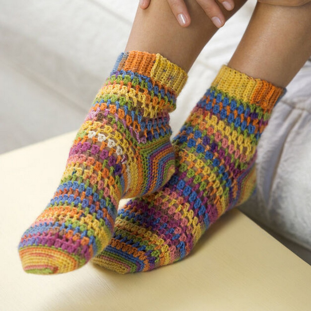 Crochet Heart & Sole Socks