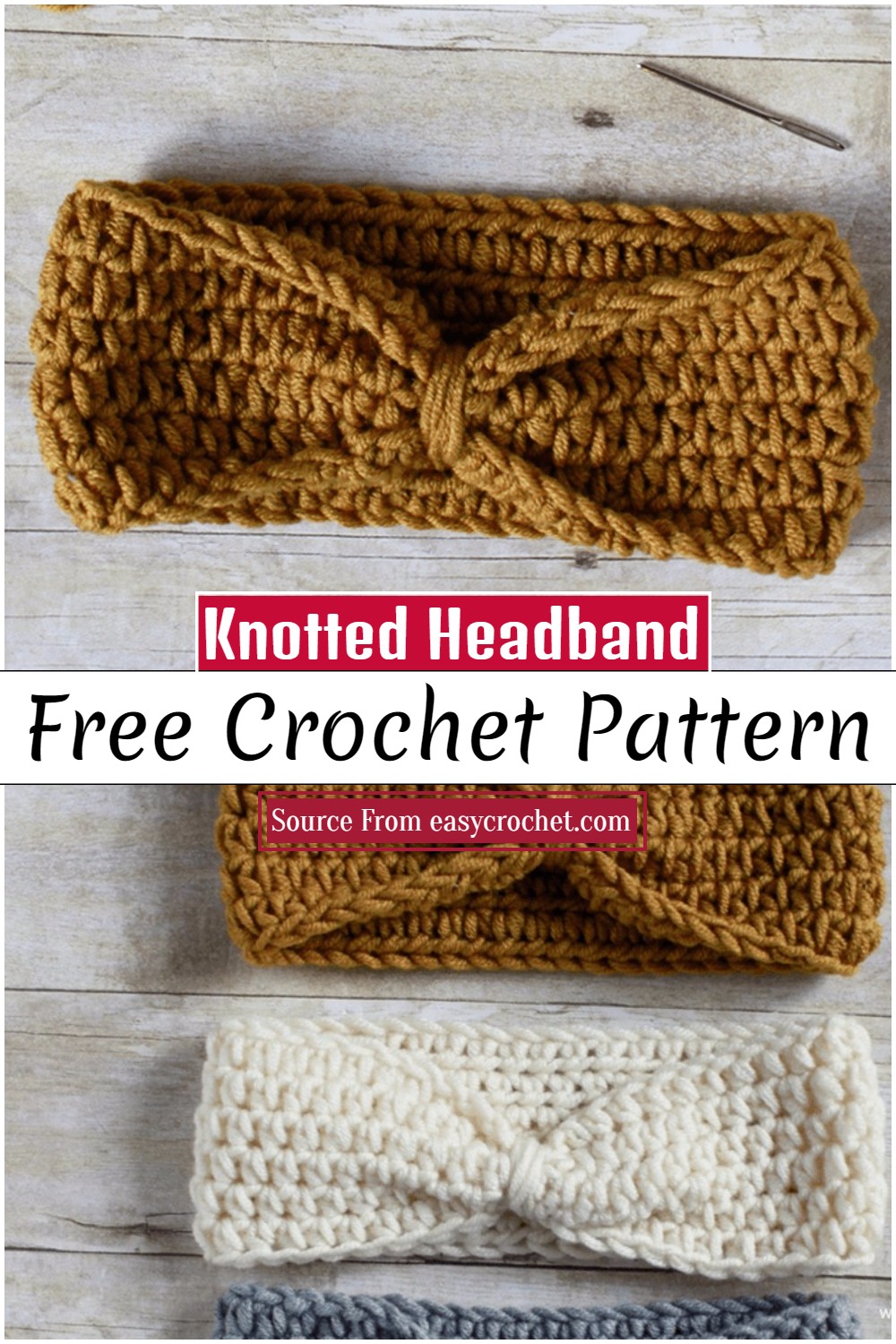 Crochet Knotted Headband Pattern