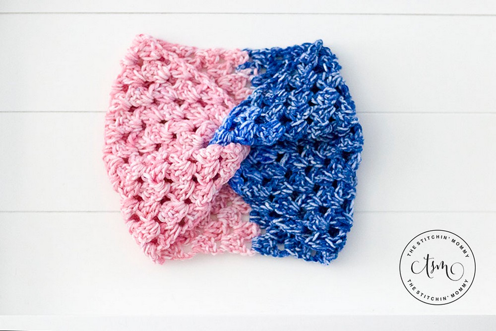 Crochet Ombre Granny Wrap Headband