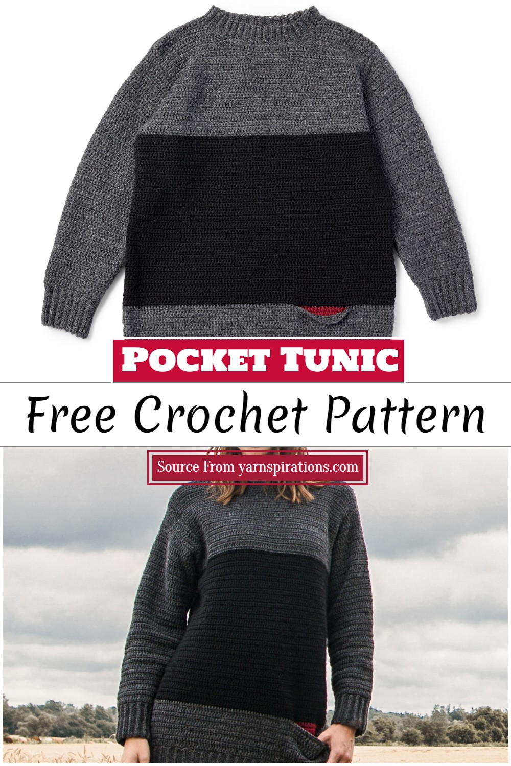 Crochet Pocket Tunic Pattern
