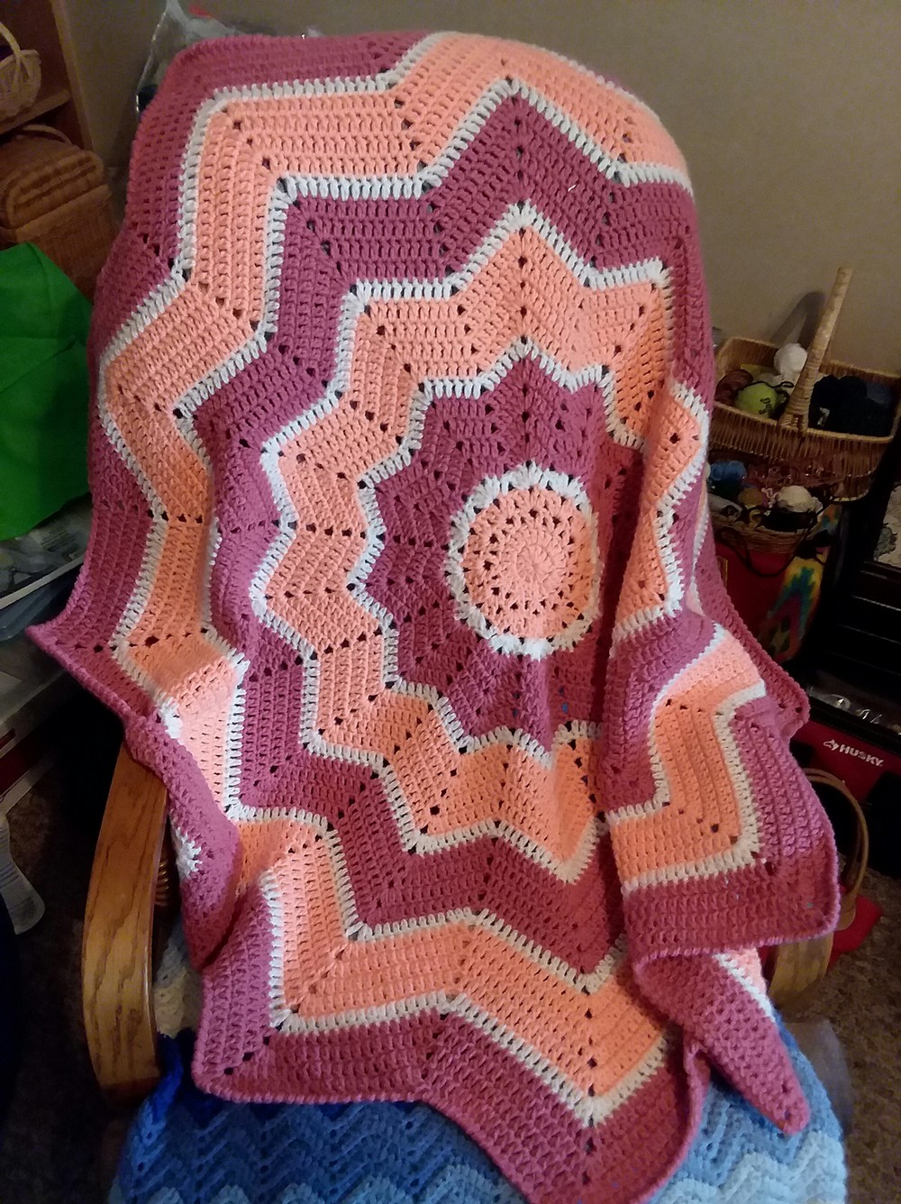 Crochet Sunburst Baby Blanket