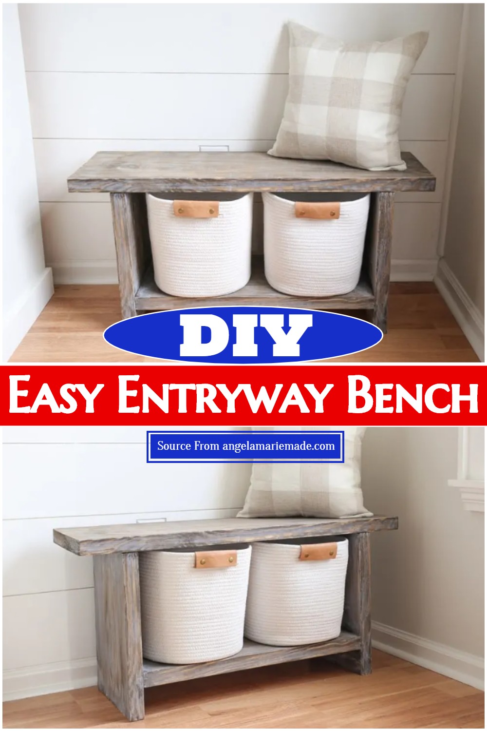 DIY Easy Entryway Bench
