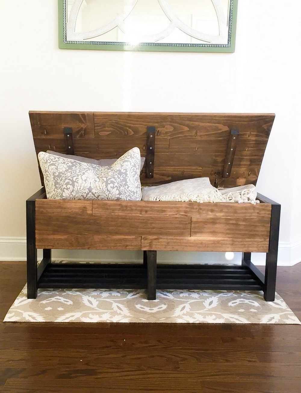 DIY Entryway Storage Chest Bench