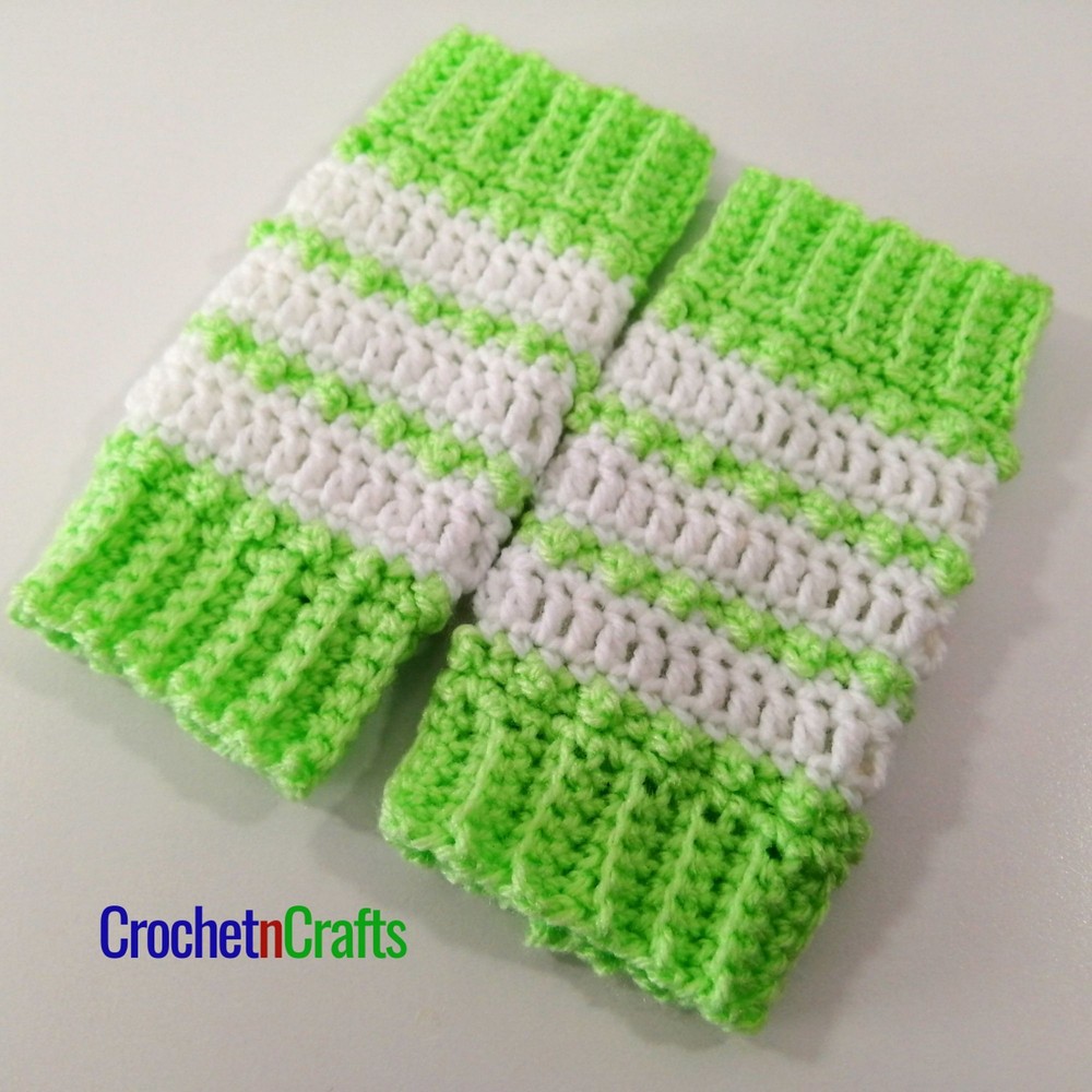 Free Crochet Baby Striped Legwarmers