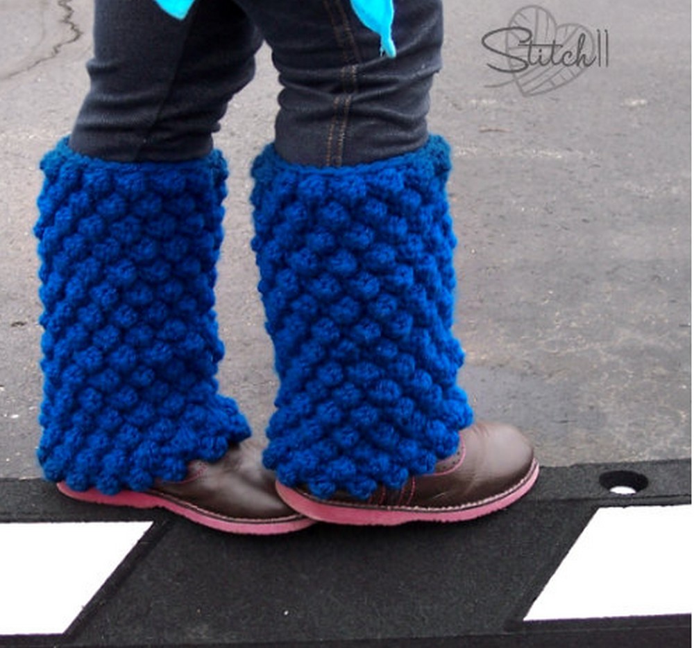 Free Crochet Bobble Leg Warmers