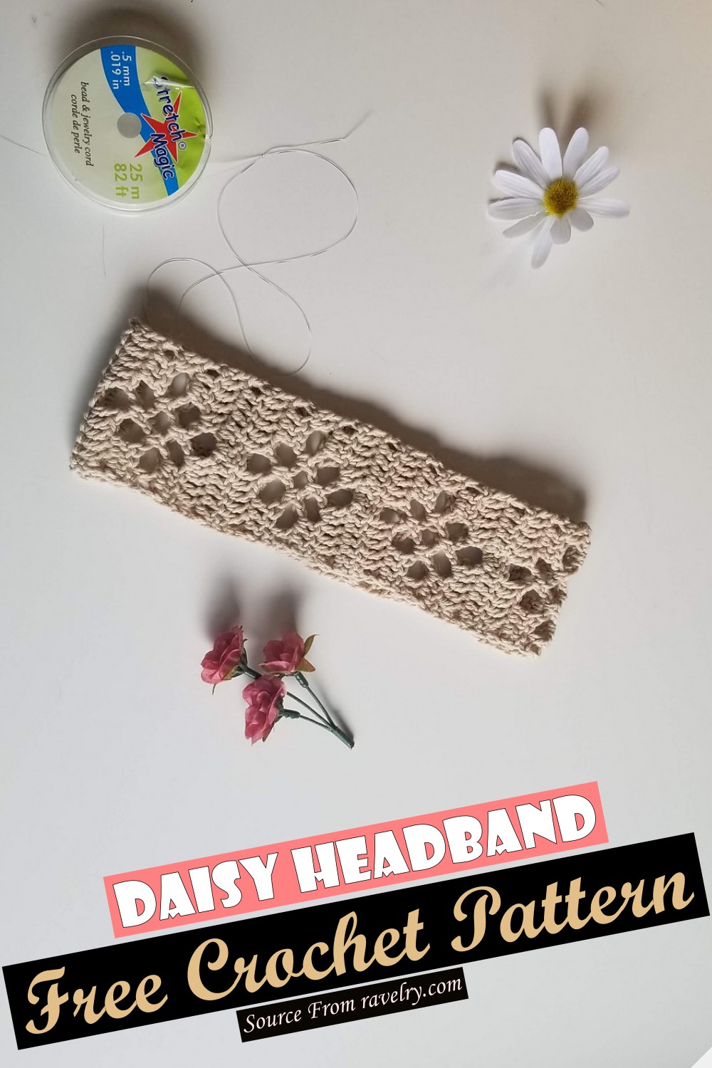 Free Crochet Daisy Headband