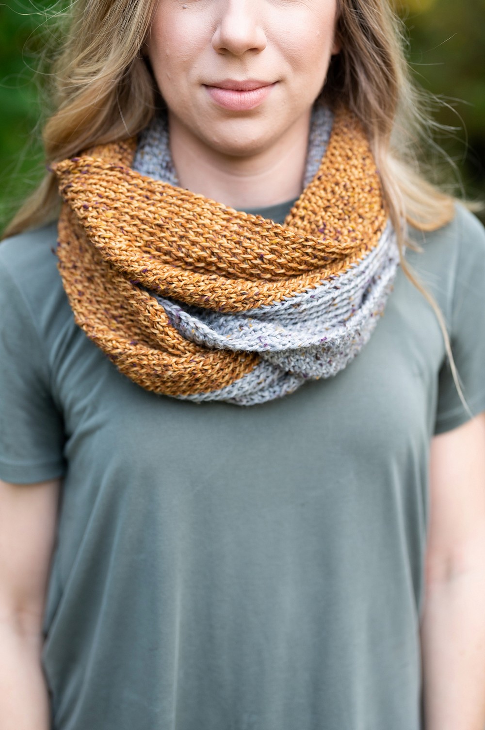 Free Crochet Half N Half Infinity Scarf