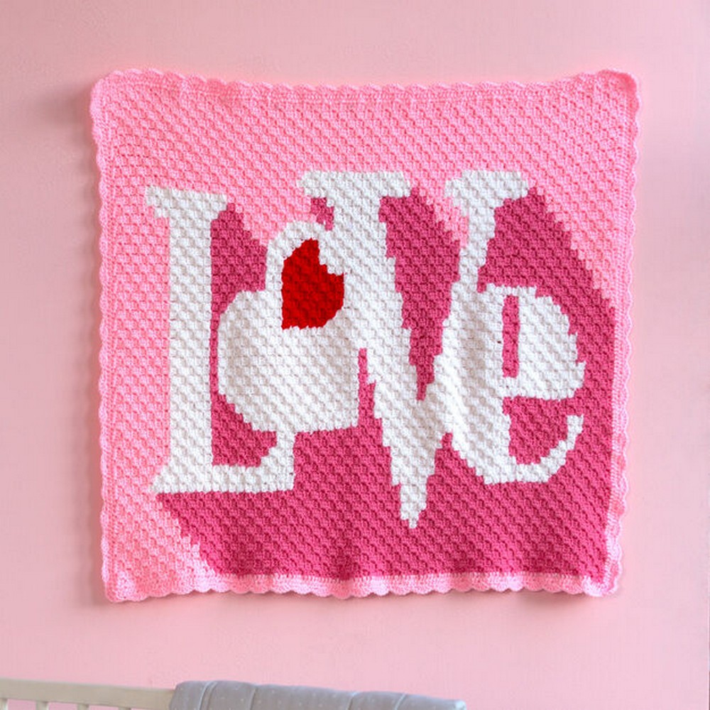 Free Crochet Heart Throb Blanket