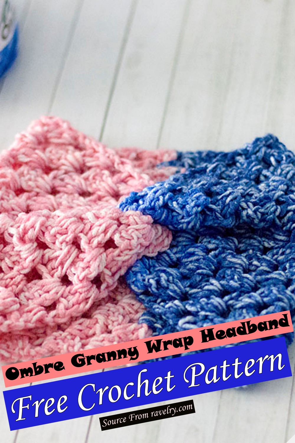 Free Crochet Ombre Granny Wrap Headband