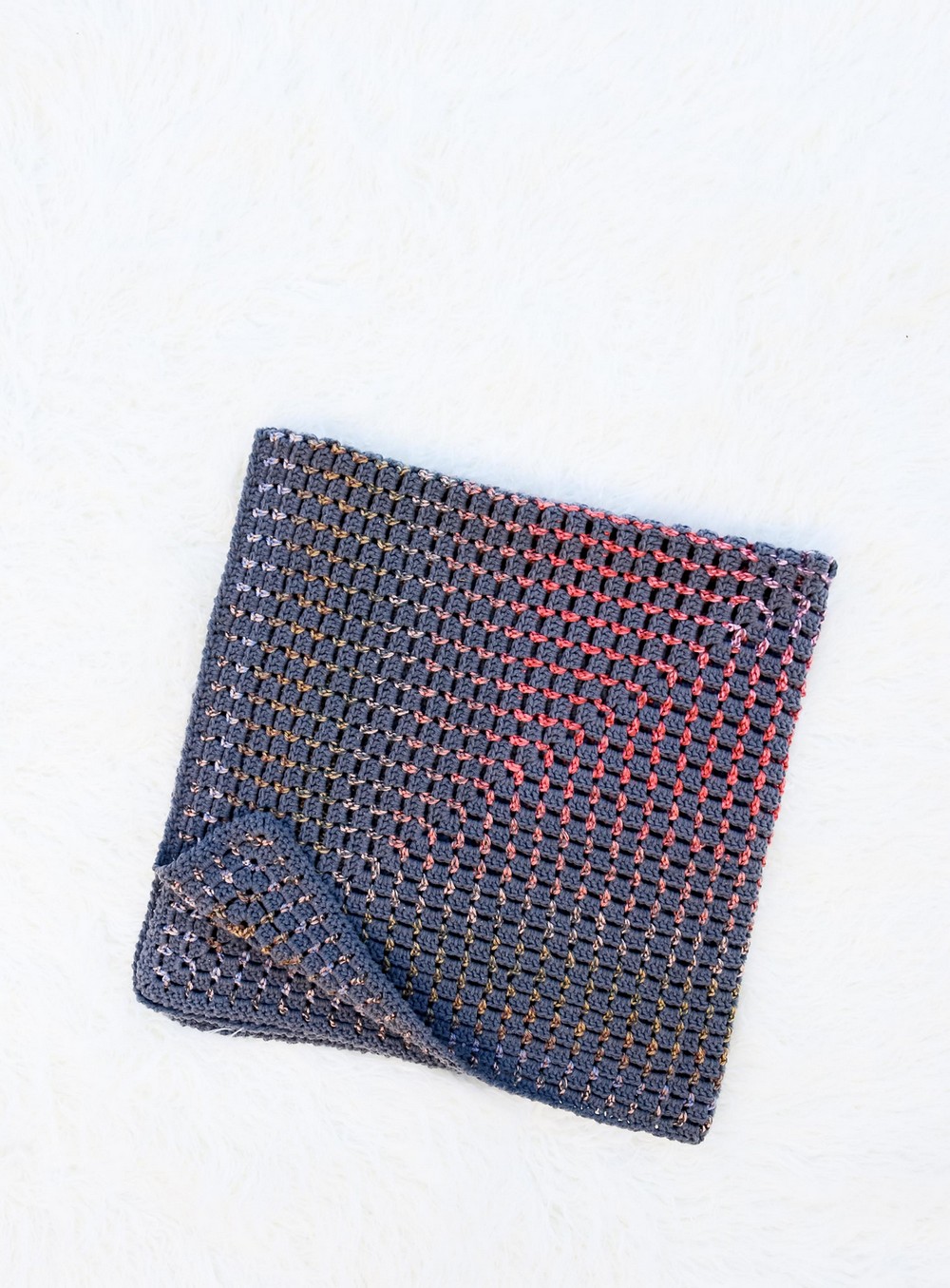 Free Crochet Prism Block Stitch Blanket