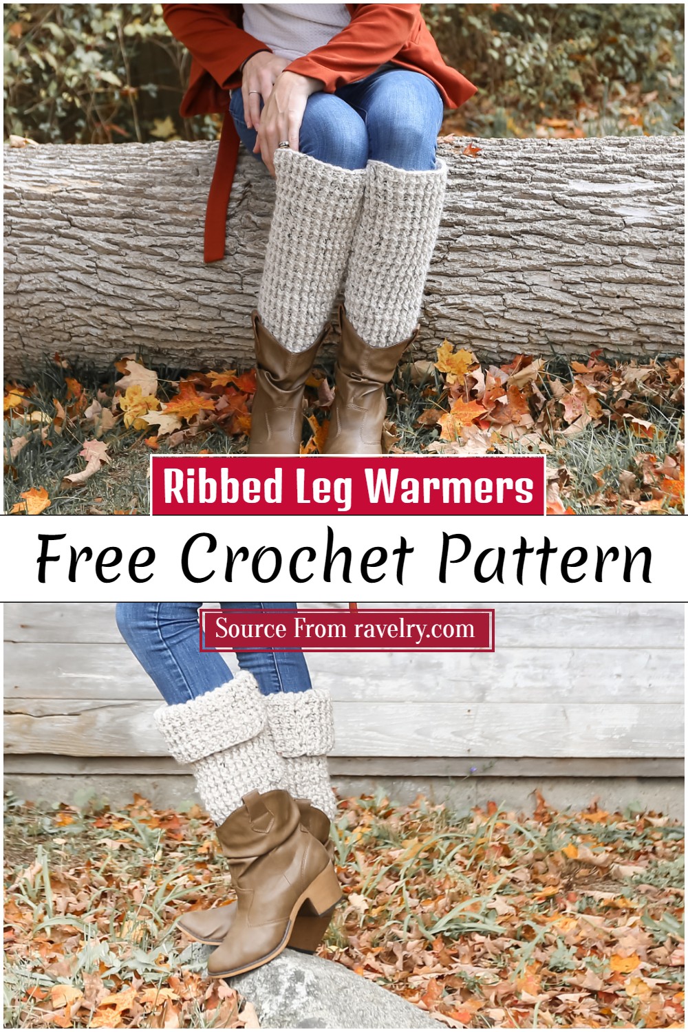 Free Crochet Ribbed Leg Warmers