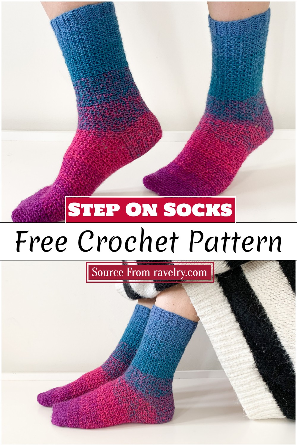 Free Crochet Step On Socks