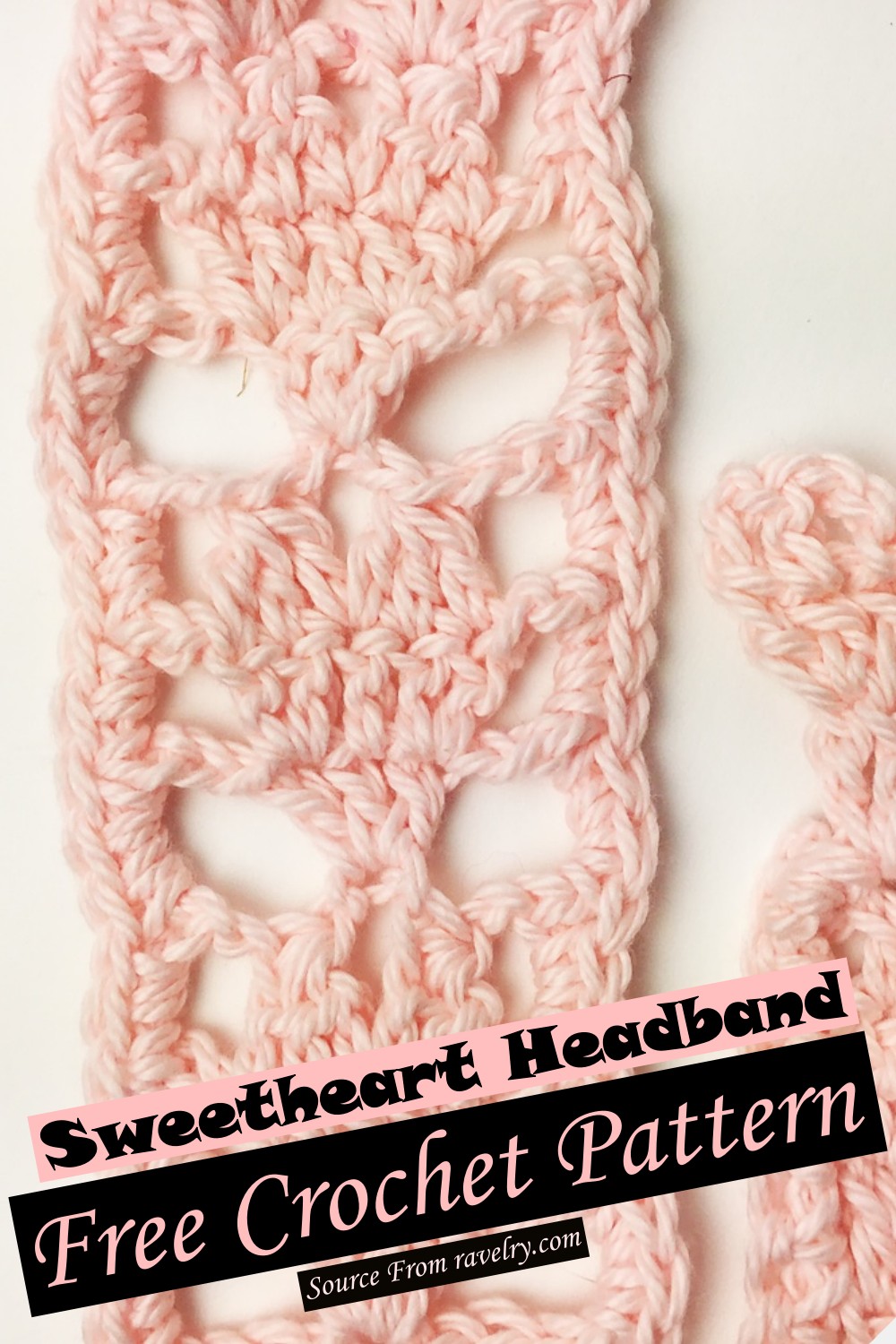 Free Crochet Sweetheart Headband