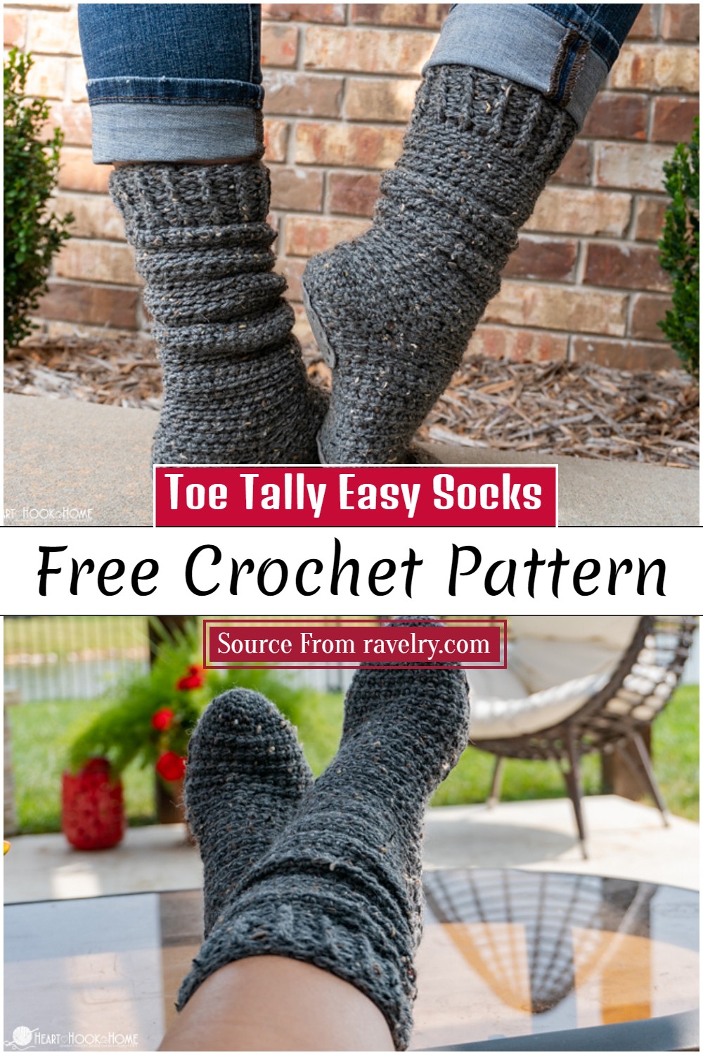 Free Crochet Toe Tally Easy Socks