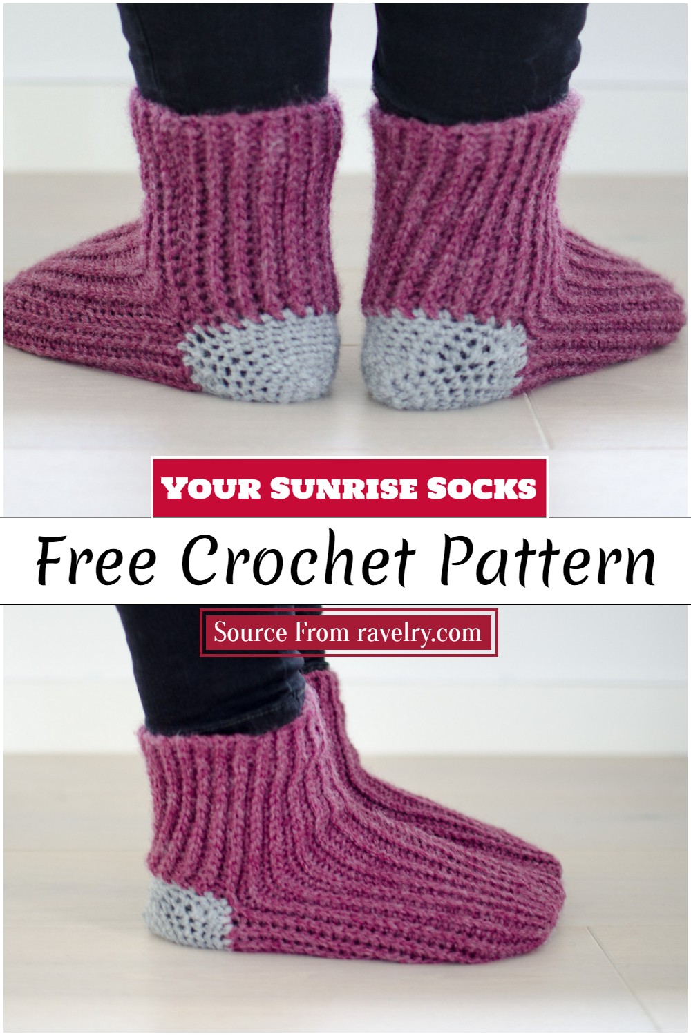Free Crochet Your Sunrise Socks