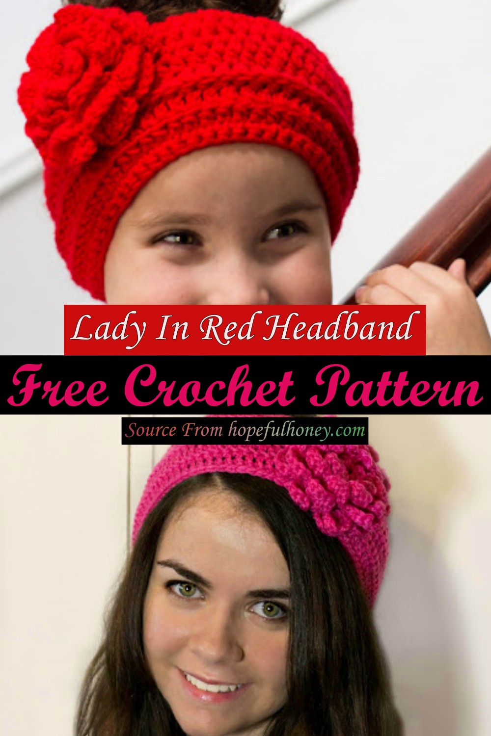 Lady In Red Headband Crochet Pattern