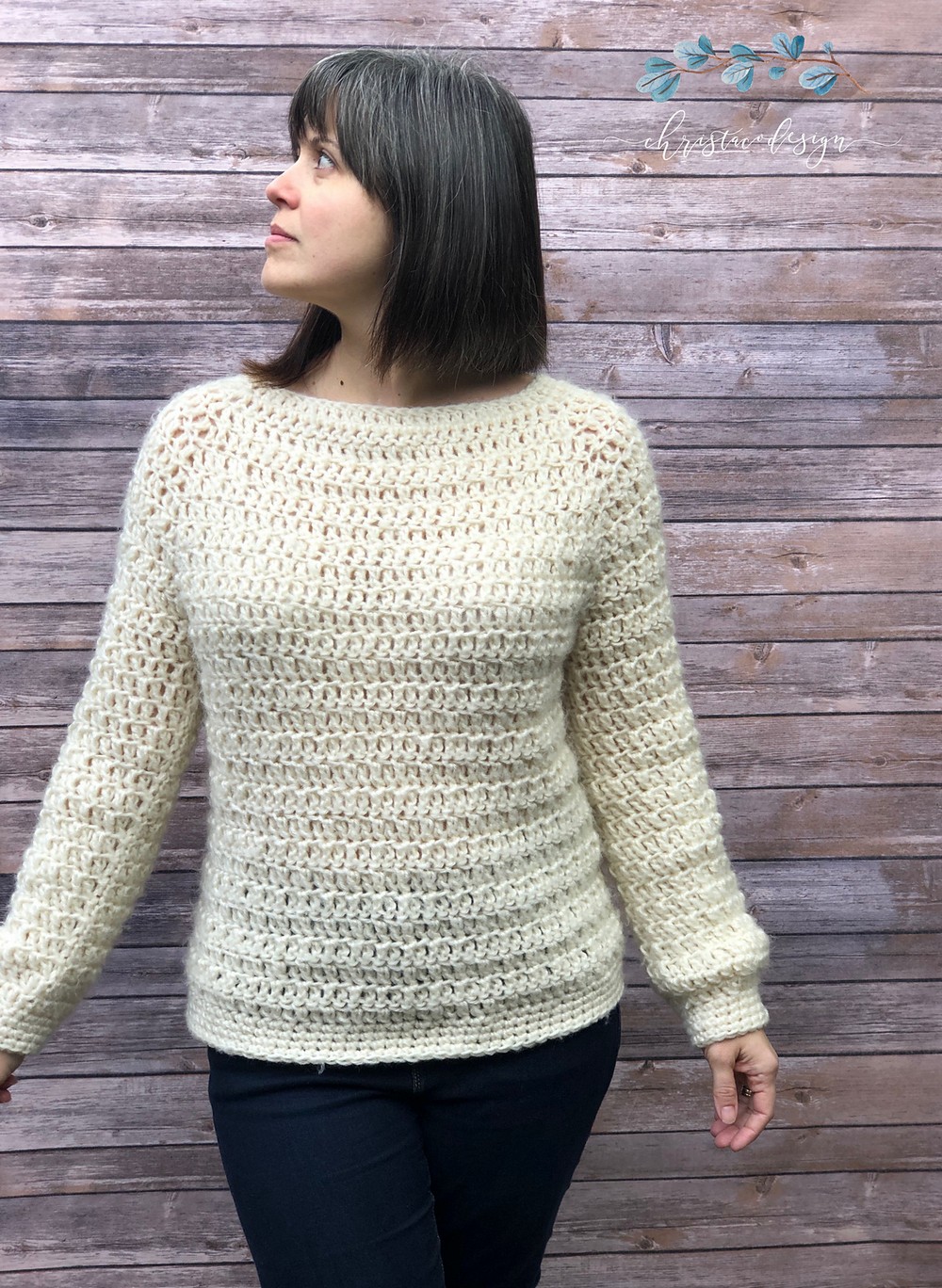 Raglan Style Crochet Nebbia Sweater Pattern
