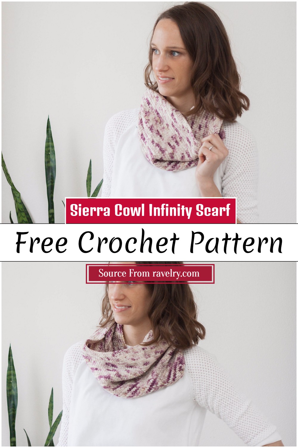 Sierra Cowl Crochet Infinity Scarf Free Pattern 1