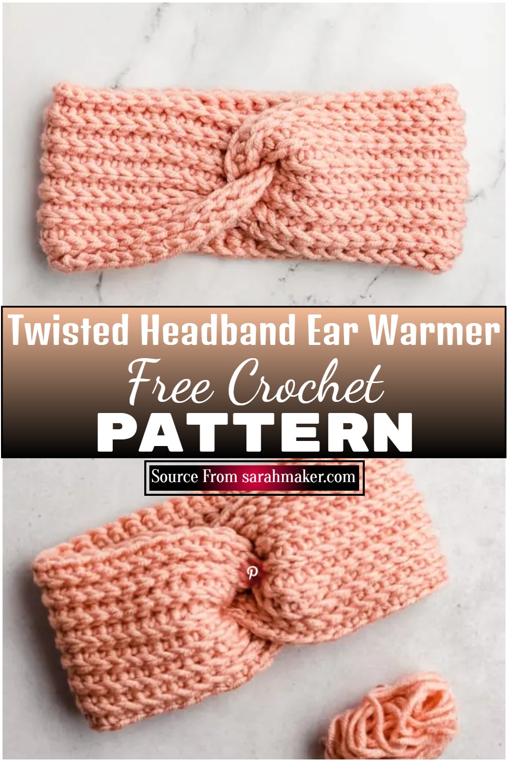 Crochet Twisted Headband Ear Warmer Free Pattern