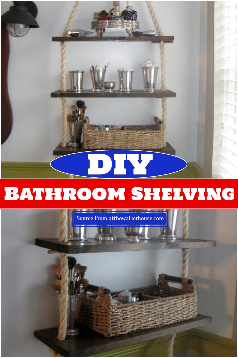 DIY Bathroom Shelving