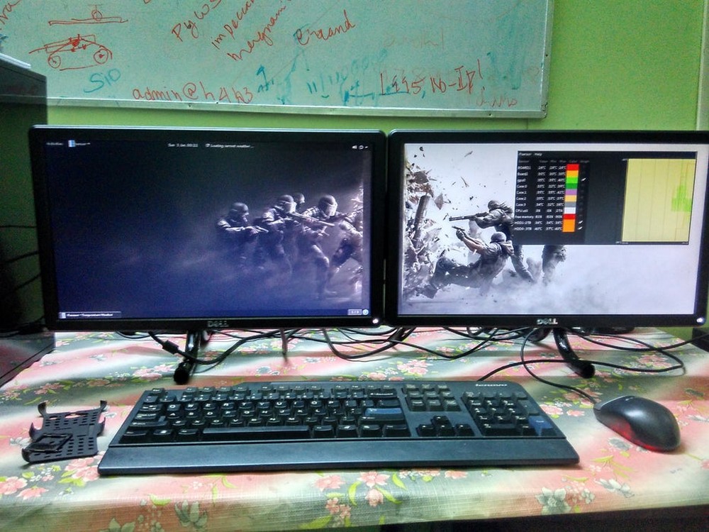 DIY Dual Monitor Stand