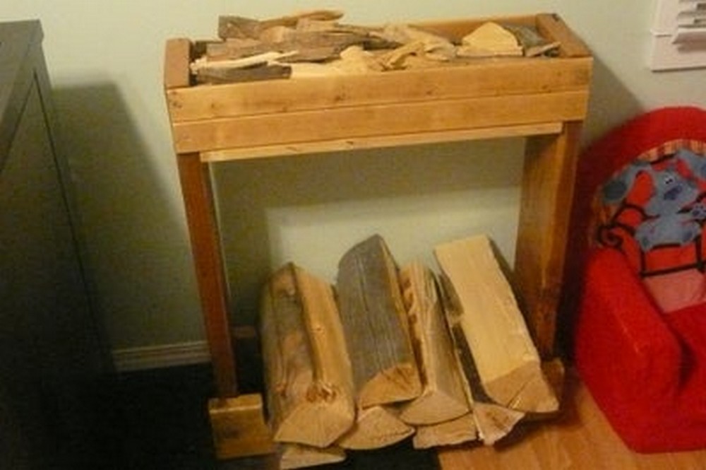 DIY Indoor Firewood Rack
